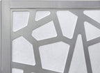 Roundhill Furniture Giyano 4 Panel Screen Room Divider, Sliver