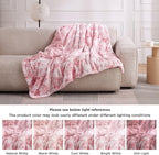 Bedsure GentleSoft Sherpa Fluffy Blanket Twin Size - Fleece Warm and Cozy Throw for Women Gift, Plush & Fuzzy Faux Fur Christmas Blanket for Couch, Sofa, Bed Decor, Tie Dye Design, Pink, 60x80 Inches
