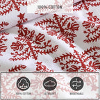 Eddie Bauer - Flannel Sheets Queen Size, Anti-Pilling & Wrinkle Resistant Cotton, Touchably Soft for All-Season Comfort - Bed Sheets with Matching Pillowcases & Fitted Sheet (Jolly Trees Red)