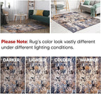 Keen Home Design Area Rugs - 10x14 Non-Shedding, Abstract Rugs for Kitchen, Living Room, Bedroom, Dining Room, Entryway - Size: 9'10" x 14', Multi