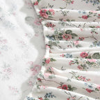 Laura Ashley - Flannel Sheets Full Size, Anti-Pilling & Wrinkle Resistant Cotton, Touchably Soft for All-Season Comfort - Bed Sheets with Matching Pillowcases & Fitted Sheet (Le Fleur Pink)