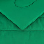 Amazon Basics 7 Piece Soft, All-Season Microfiber Kid's Bed-in-a-Bag Bedding Set, Full/Queen, Solid, Green