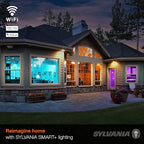 SYLVANIA Wifi LED Smart Light Bulb, 60W Equivalent Full Color and Tunable White A19, Dimmable, Compatible with Alexa and Google Home Only - 4 Pack (75674)