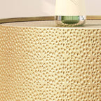 Christopher Knight Home Rache Modern Round Coffee Table with Hammered Iron, Gold, 26. 00” L x 26. 00” W x 17. 00” H