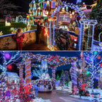100ft LED Rope Lights Outdoor, 720 LED Connectable and Flexible Tube Lights with 8 Modes, Waterproof LED Rope Lighting for Garden Patio Bedroom Party Pool Indoor Outdoor Christmas Decor (White & Blue)