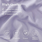 Monbix Queen Comforter Set - 7 Pieces Light Purple Bed in a Bag Queen Bedding Sets with Comforters, All Seasons Down Alternative Comforter Bed Set with Sheets, Pillowcases & Shams