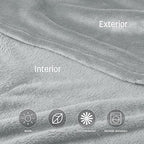 Catalonia Wearable Fleece Blanket with Sleeves and Foot Pockets for Adult Women Men, Micro Plush Comfy Wrap Sleeved Throw Blanket Robe Large, Grey
