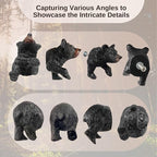 BestGiftEver Black Bear Drawer Pull and Cabinet Knob - Rustic Decor Dresser Hardware for Mountain, Cabin, Lodge or Woodland Home Decorations with Wildlife Charm (Bear Head and Tail Set)