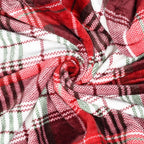 Catalonia Wearable Fleece Blanket with Sleeves and Foot Pockets for Adult Women Men, Micro Plush Comfy Wrap Sleeved Throw Blanket Robe Large, Red Plaid