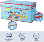 Idea Nuova Disney Mickey Mouse Collapsible Children’s Toy Storage Trunk, Durable with Soft Lid, 28.5"x 14.5"x16"