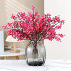 JAKY-Global 9pcs Babys Breath Artificial Flowers Gypsophila Bouquet Bulk Fake Spring Silk Small Flowers Real Touch Faux Floral for Home Bedroom Kitchen Garden Wedding Christmas Party DIY Decor (Rose)