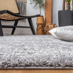 SAFAVIEH Arizona Shag Collection X-Large Area Rug - 11' x 15', Grey & Ivory, Moroccan Design, Non-Shedding, 1.6-inch Thick, Ideal for High Traffic Areas in Living Room, Bedroom (ASG741G-1115)