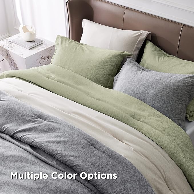 Bedsure Oversized King Comforter Set - Olive Green Soft Bedding for All Seasons, Cationic Dyed Bed Set, 3 Pieces, 1 Oversized King Size Comforter (120"x98") and 2 Pillow Shams (20"x36"+2")
