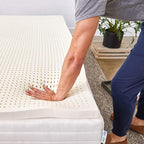Pure Green Natural Latex Mattress Topper - Soft - 1 Inch - King (GOLS Certified Organic)