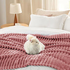 Bedsure GentleSoft Brick Dust Fleece Twin Blanket for Couch - Cozy Soft Blankets for Women, Cute Small Throws for Girls, 60x80 Inches