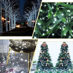 QUWIN White Christmas String Lights, 115Ft 300 LED UL Certified 8 Modes with End-to-End Plug, Indoor & Outdoor Fairy Light for Christmas Tree, Patio, Wedding, Party (115Ft Cool White)