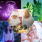 Christmas Fairy String Lights,15 Packs 20 LEDs Battery Operated 6.6FT Silver Copper Wire Starry String Light for DIY Bottle Jars Costume Wedding Party Easter Table Decorations (5 Colors)