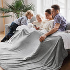 Bedsure GentleSoft Sherpa Fleece Oversized Cal King Blankets for Bed - Thick and Warm Throw for Women and Men, Soft Fuzzy Plush Large Blanket for Winter, Light Grey, 112x98 Inches