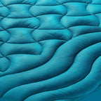 SLEEP ZONE Cooling Twin Mattress Topper for Single Bed, Premium Zoned Quilted Mattress Pad, Fitted Mattress Protector Cover, Machine Wash Durable, Deep Pocket 8-21 inch, Teal, Twin