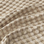 Bedsure Cooling Cotton Waffle Full Size Blanket - Lightweight Breathable Blanket of Rayon Derived from Bamboo for Hot Sleepers, Luxury Throws for Bed, Couch and Sofa, Taupe, 80x90 Inches