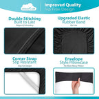 DREAMCARE Twin XL Sheet Sets – 3pcs Cooling Sheets – up to 21” Extra Deep Pocket Twin XL Sheets Set – Hotel Luxury Sheets & Pillowcases – Superior Softness 100% Fine Microfiber with Side Pocket –Black