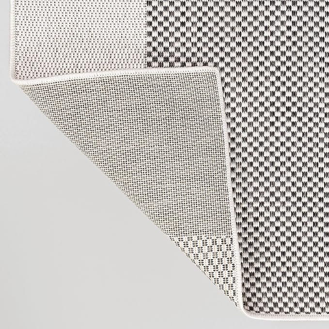 JONATHAN Y Geometric Organic Shapes Indoor Outdoor Area Rug 5X8 Cream/Black, Zia Modern for Backyard, Patio, Porch, Easy-Cleaning, High Traffic, Pet-Friendly, Non-Shedding (TSN306A-5)