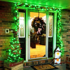 JMEXSUSS 8 Pack 50 LED Green Christmas Fairy Lights Battery Operated - Green Twinkle Lights for Christmas Tree Party Garden Patio Decorations