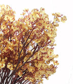 JAKY-Global Babys Breath Fabric Cloth Artificial Flowers 6 Bundle European Fake Silk Plants Decor Wedding Party Decoration Bouquets Real Touch DIY Home Garden (Gold-6pcs)