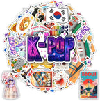 100 PCS South Korea Stickers – Korean Travel Icons, Food & Culture Vinyl Waterproof Decals for Laptop, Scrapbook, Water Bottle, Car, Guitar – Fun Gift for Teens & Adults