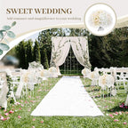 Zeyune 200 Pcs Hydrangea Artificial Flowers, Silk Flower Heads with Stems, Fake Hydrangea Bouquet for Wedding Arch Centerpiece DIY Floral Home Decoration (White and Champagne)