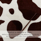 Flannel Cow Print Blanket Twin Size - Premium Lightweight Anti-Static Super Soft Cow Blankets for Twin/Twin XL Extra Long Bed,Winter Warm Cow Print Throw Blanket 66" x 90"(Brown Cow)