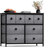 Sorbus Dresser with 8 Drawers - Chest Clothing Organizer Unit with Steel Frame Wood Top Knob Handle Easy Pull Fabric Bins - Large Storage Furniture for Bedroom, Hallway, Living Room, Nursery & Closet