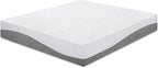 PrimaSleep Twin Mattress, 10 Inch Gel Memory Foam Mattress, Gel Infused for Comfort and Pressure Relief, CertiPUR-US Certified, Bed-in-a-Box, Medium Firm, Grey, Twin Size
