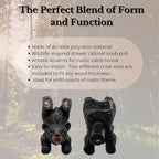 BestGiftEver Black Bear Drawer Pull and Cabinet Knob - Rustic Decor Dresser Hardware, Ideal for Mountain, Cabin, Lodge or Woodland Home Decorations with Wildlife Charm (Handstand Playing Bear)
