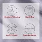 Mellanni Extra Deep Split King Sheets - 5 PC Iconic Collection Bedding - Hotel Luxury, Ultra Soft, Cooling Bed Sheets - Wrinkle, Fade, Stain Resistant (Split King, Lavender)