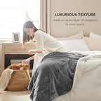 Bedsure GentleSoft Sherpa Fleece Blankets King Size for Bed - Thick and Warm Throw for Women and Men, Soft Fuzzy Plush King Blanket for Winter, Grey, 108x90 Inches