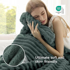Bedsure GentleSoft Mallard Green Fleece Blanket for Couch - Cozy Soft Blankets for Women, Cute Small Throws for Girls, 50x70 Inches