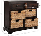 SAFAVIEH American Homes Collection Herman Brown Wicker Basket Storage Unit