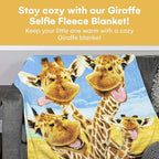 Dawhud Direct Giraffe Fleece Throw Blanket, 50" x 60", Polyester, Animal Print, Multicolor, Unisex, Adult/Kid, Winter, Durable, Camping, Gift