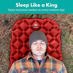 Ultralight Sleeping Mat - Inflatable & Compact Camping Air Mattress for Backpacking, Hiking- New