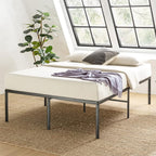 Best Price Mattress King Size Black Metal Bed Frame with 18 Inch Style
