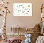 Nursery Rectangular Canvas Banner-Boho Flag Wall Decor for Toddler Boy Girl Kids,Baby Room Above Crib Bedroom Playroom Reading Room Decor-Baby Shower Birthday Christmas Gift-You'll Never Know Dear