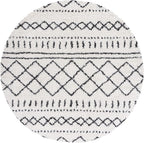 SAFAVIEH Arizona Shag Collection Area Rug - 6' x 8' Oval, Ivory & Black, Non-Shedding & Easy Cleaning, Plush Thick Pile, Ideal for Living Room, Bedroom, Dining Space (ASG741Z)