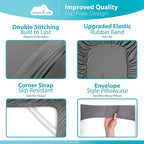 DREAMCARE Full Size Sheet Set – 6 pcs Cooling Bed Sheets – up to 21” Deep Sheets Full Size Bed Set – 2500 Supreme Collection – Extra Soft 100% Brushed Microfiber Hotel Luxury with Side Pocket – Gray