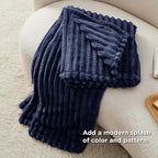 Bedsure GentleSoft Blue Fleece Blanket for Couch - Cozy Soft Blankets for Women, Cute Small Throws for Girls, 50x70 Inches