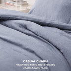 Bedsure Twin/Twin XL Comforter Set - Navy Blue Soft Bedding for All Seasons, Cationic Dyed Bed Set, 2 Pieces, 1 Twin Size Comforter (68"x88") and 1 Pillow Sham (20"x26"+2")