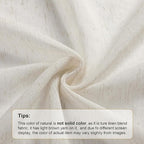 OWENIE Linen Blend Short Semi Sheer Curtains 54 inch Length 2 Panels Set for Small Window, Natural Curtain for Bedroom/Living Room, Rod Pocket Farmhouse Drapes, 2pcs, 40 W x 54 L