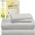 California Design Den California King Sheet Sets - 400 Thread Count Sateen, Natural 100% Cotton Sheets, Deep Pocket Cooling and Durable Bedding Set - Taupish-Sage Crosshatch