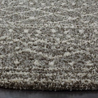 SAFAVIEH Arizona Shag Collection Area Rug - 6'7" Square, Brown & Ivory, Moroccan Design, Non-Shedding & Easy Care, 1.6-inch Thick Ideal for High Traffic Areas in Living Room, Bedroom (ASG741B)