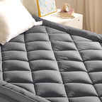 SLEEP ZONE Extra Thick Twin Mattress Topper for Back Pain, Plush Breathable Thick Mattress Pad Cover, Down Alternative Soft Bed Topper with Elastic Fitted Deep Pocket
